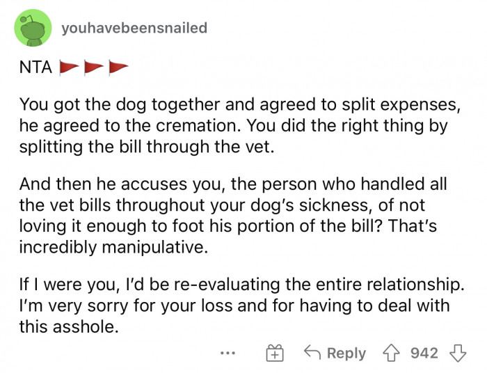 The whole relationship has to be re-evaluated.