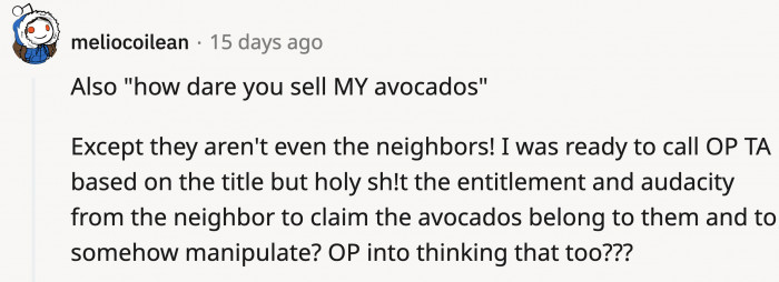 HER Avocados weren't hers to begin with anyway