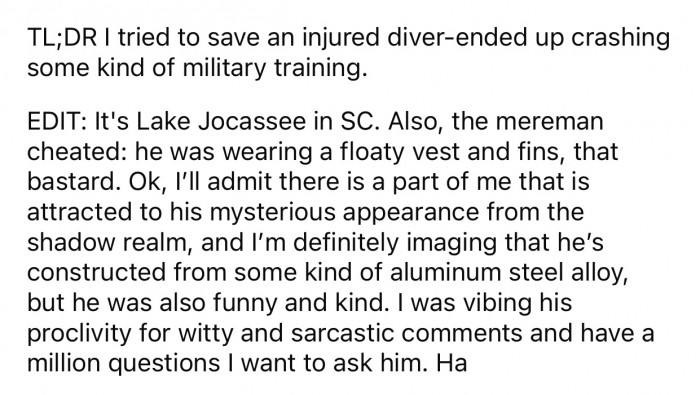 OP then provided a TL;DR and multiple edits in real time: