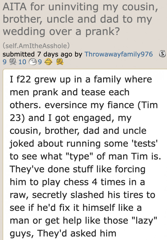 Some background story about the redditor's family