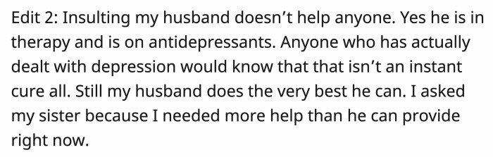 "Leave my husband alone, though."