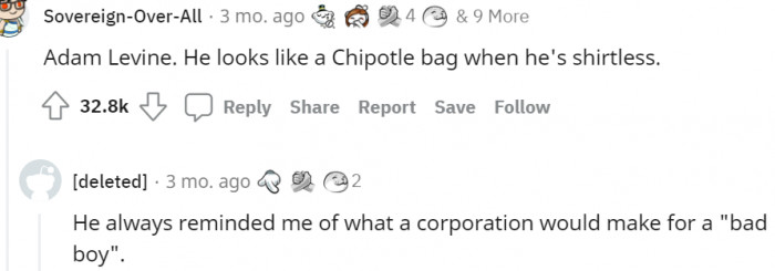 13. Adam Levine makes it to the list as well