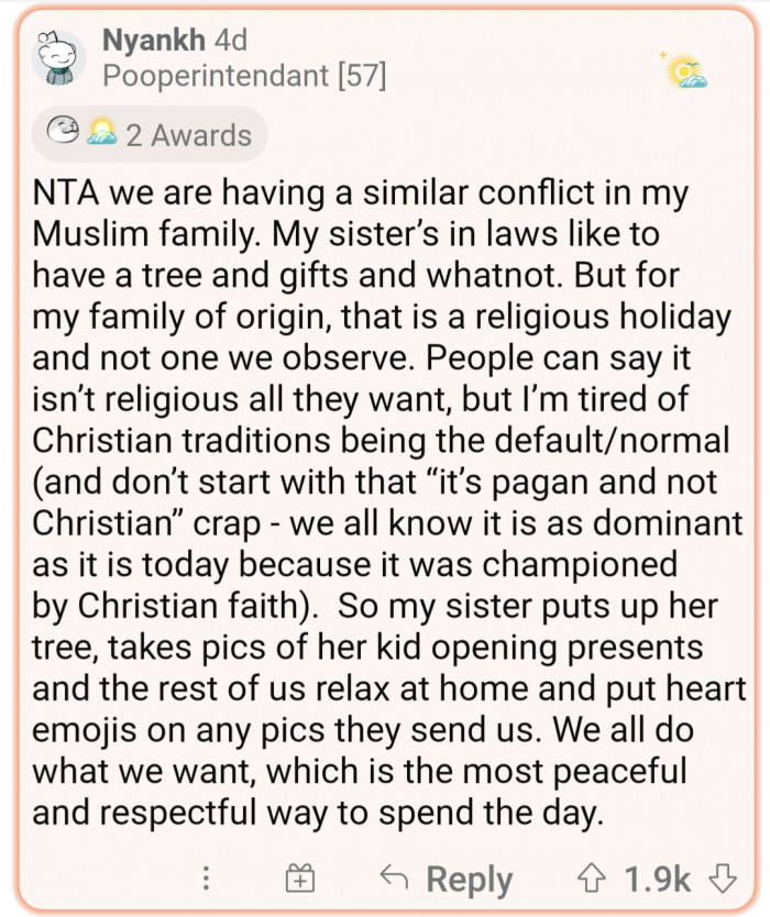 It's no surprise that another marginalized religion (in the US) can relate to OP's situation.