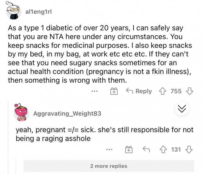 Being pregnant is not the same as being sick.