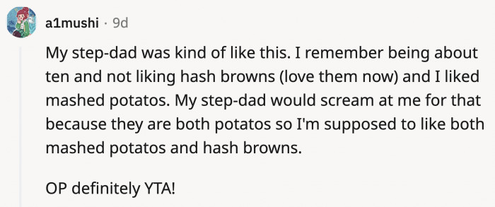 Potato Preferences Are Important, and Not Everyone Can Understand That