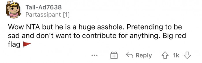 The biggest red flag of them all.