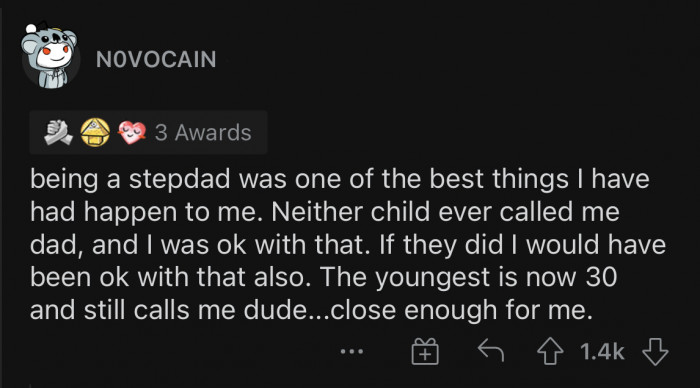 As long as he says it with love, it shouldn't matter.