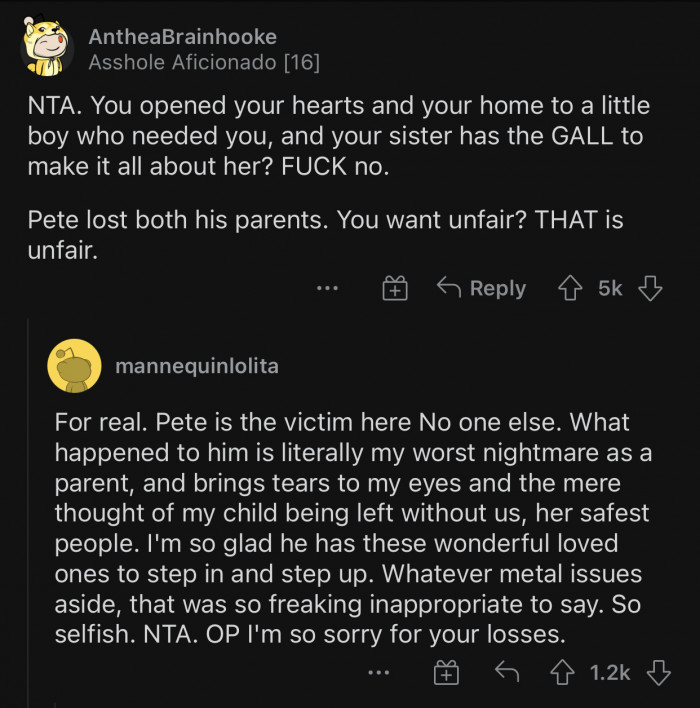 The only victim here is Pete.