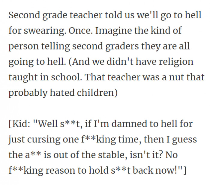 18. No wonder most atheists nowadays are just traumatized kids.