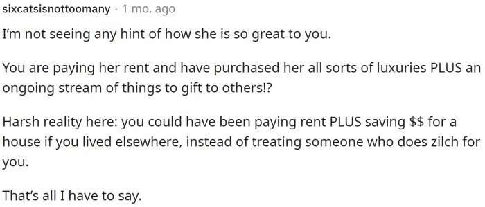 People agree that the mother-in-law isn't as great as the original poster claims her to be.