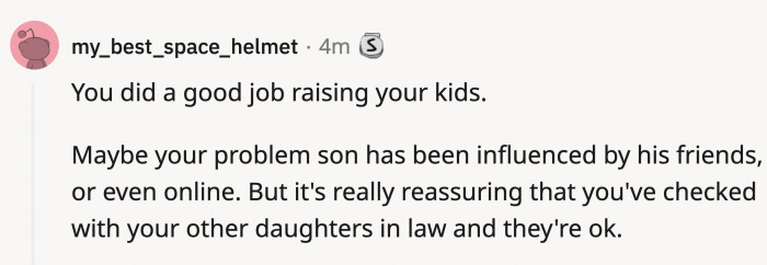 Redditors tried to contemplate the reasons for her son's behavior