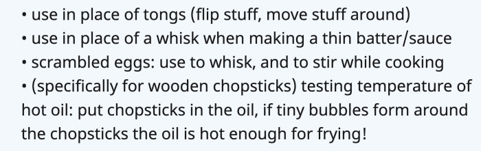 they can accommodate cooking needs