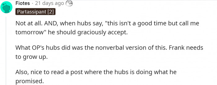 We agree with this Redditor. It is so great to see husbands who keep their promises and stand by the woman they love.