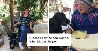 This Artist Has A Service Dog Who Helps Her Paint And Feeds Her In The Sweetest Way