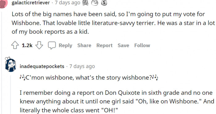 6. Someone puts a vote on Wishbone