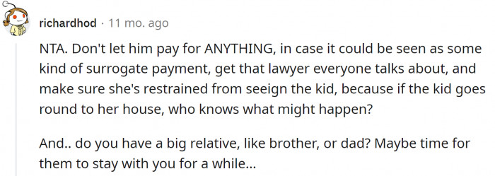 They also advised some legal (and physical) actions