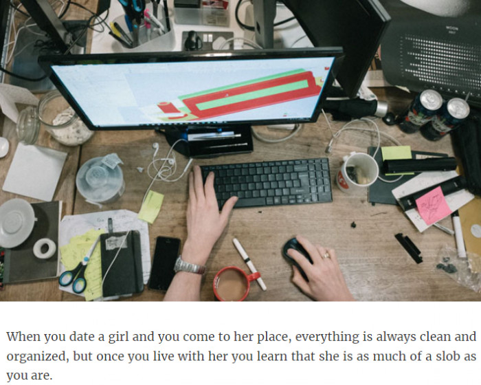 Being clean and organized at her place