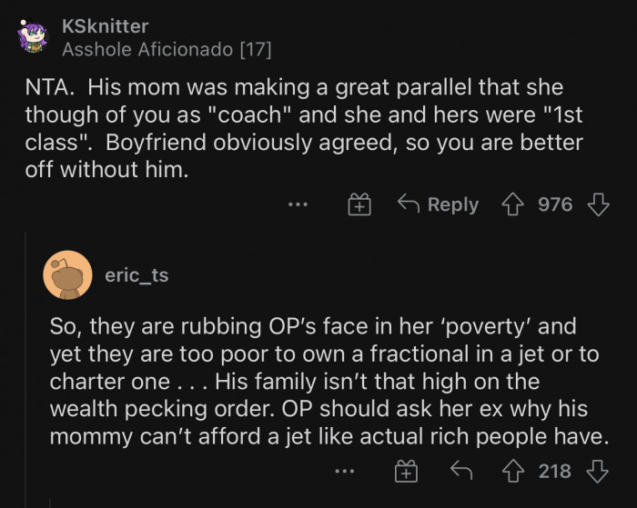 The fact that the boyfriend was okay with this truly puzzles me.