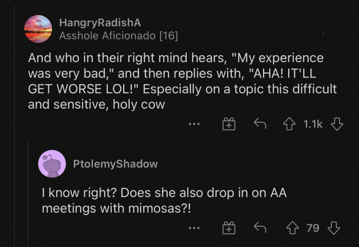 What was she trying to achieve with that comment?