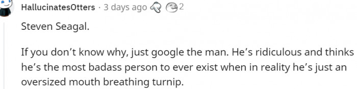 20. OMG... Steven Seagal? Yup!