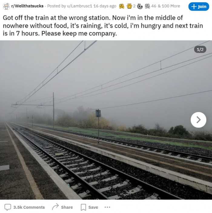 1. That is a combination of the worst things that could happen to you in one day.