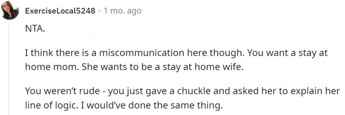 Maybe it's just a misunderstanding.