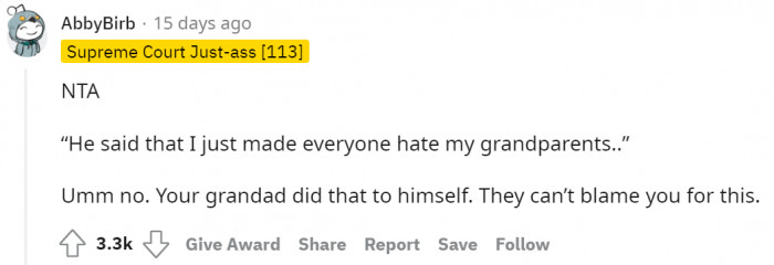 #2 He can't blame you for something he did to himself.