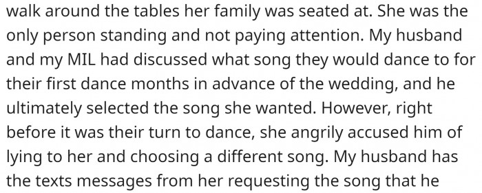 She even argued with her son on her son's wedding day.