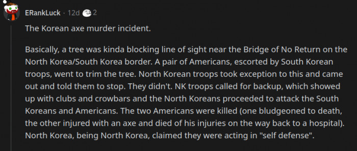 9. A moment of silence for how awful North Korea is
