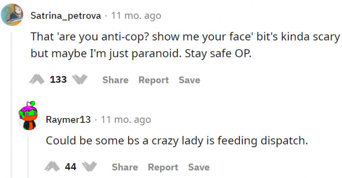 Being labeled as anti-cop is scary.
