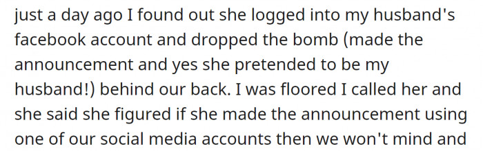 However, her husband's mother crossed every line with her actions.