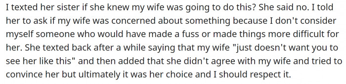 He texted back and forth with his sister-in-law