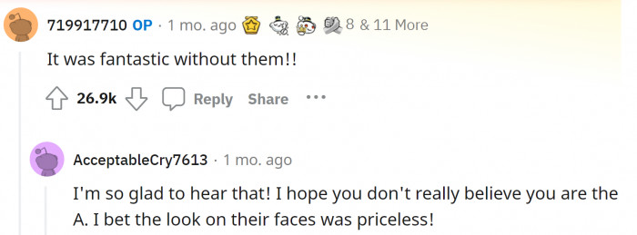 OP says that the rest of the trip was great.