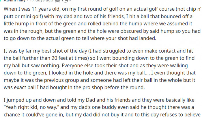 1. My first round of golf on an actual golf course