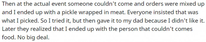 I ended up with a pickle