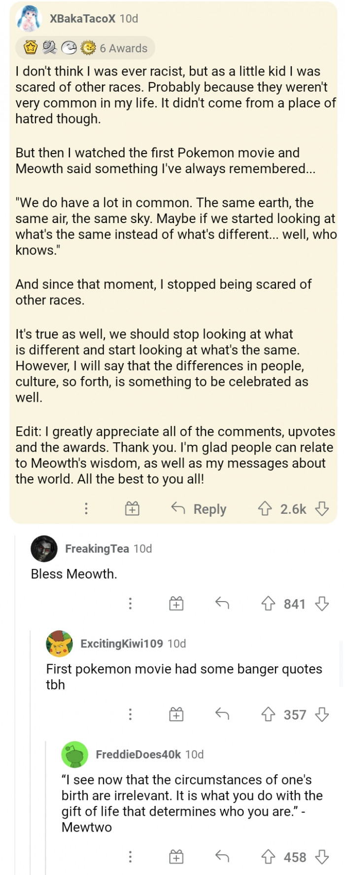 #14 Used to Be Scared of Other Races, but the Pokémon Movie Changed This Perspective