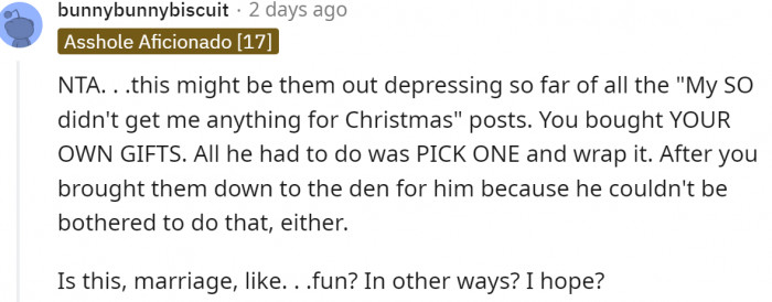 Most of the comments were about how EVERYTHING about this was wrong