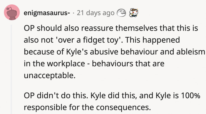 The situation occurred not because of what OP chose to bring into the office, but because of her manager's behavior