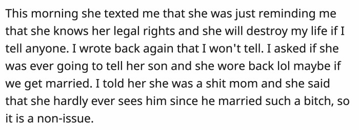 OP got fed up with the MIL's treatment of her, and they exchanged mean words against each other