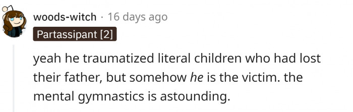 And his mental gymnastics