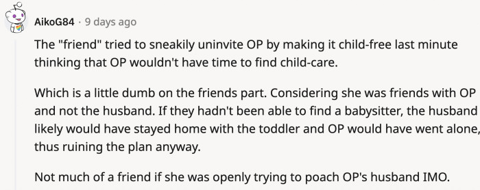 The way Becky put out the invitation for OP and her husband is already questionable