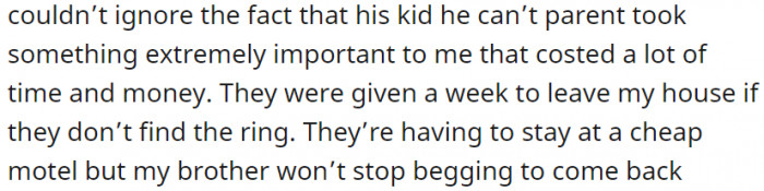 Now they're at a cheap motel