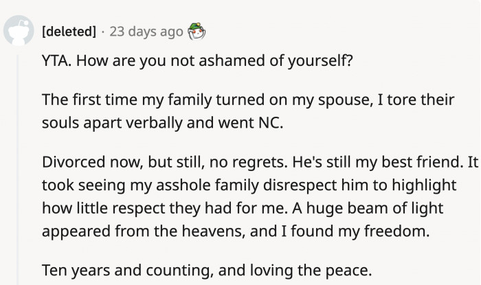 Going NC might be the extreme price for long-term peace