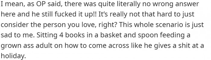 No effort simply means not caring...