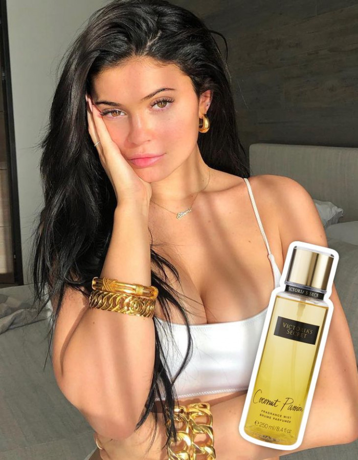 There are some people who are sensitive to perfumes like Kylie Jenner, but if she had to pick it would be Victoria’s Secret Coconut Passion Spray