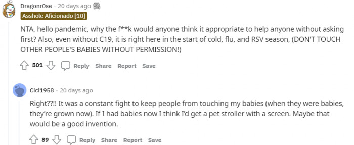 Yes, with everything going on, it's even more of a reason not to touch anyone.