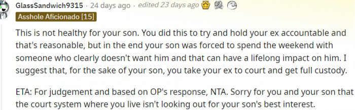 1. This Is Not Healthy for Your Son