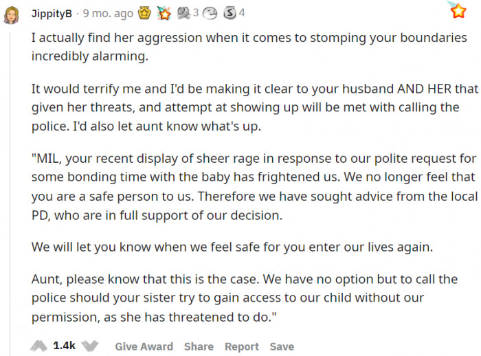 Be polite, but be firm.