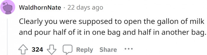 So that seems easy, and well, this also requires a bit of talent, and only a handful can do so without spilling the milk.