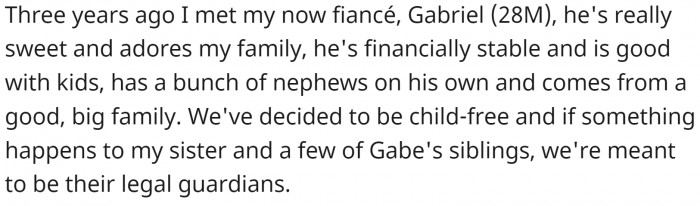 And OP’s fiancé is just perfect 